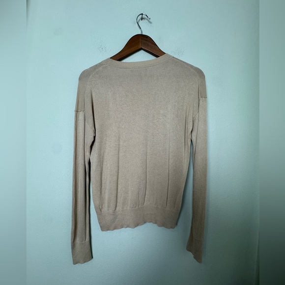 Banana Republic - Tan Silk Cashmere Drape Sweater Size Small - Picture 5 of 10